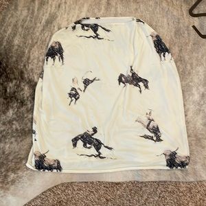 Cowboy cowgirl car seat cover nursing cover